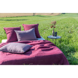 Pure Washed Linen Duvet Cover, Garnet Red