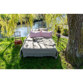 Pure Washed Linen Duvet Cover, Laurel Green