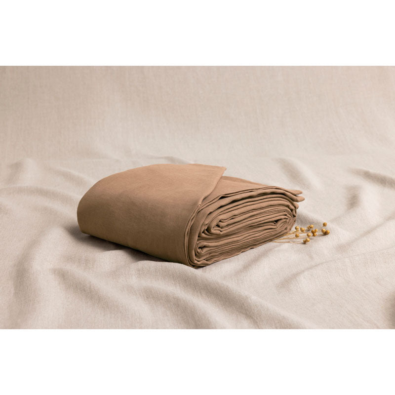 Pure Washed Linen Duvet Cover, Hazelnut