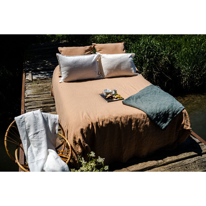 Pure Washed Linen Duvet Cover, Honey