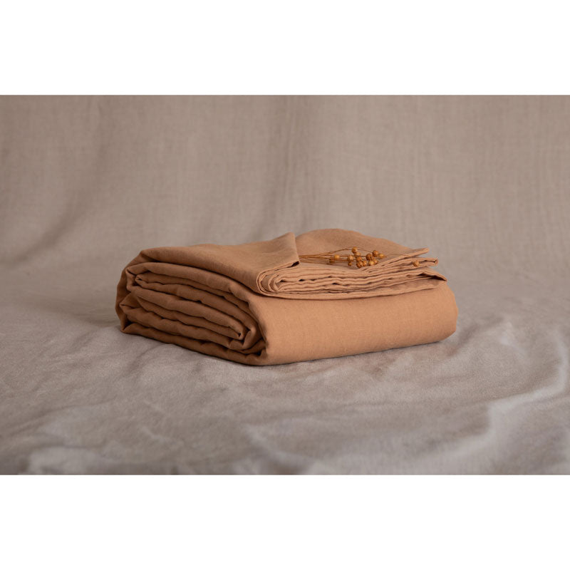 Pure Washed Linen Duvet Cover, Honey