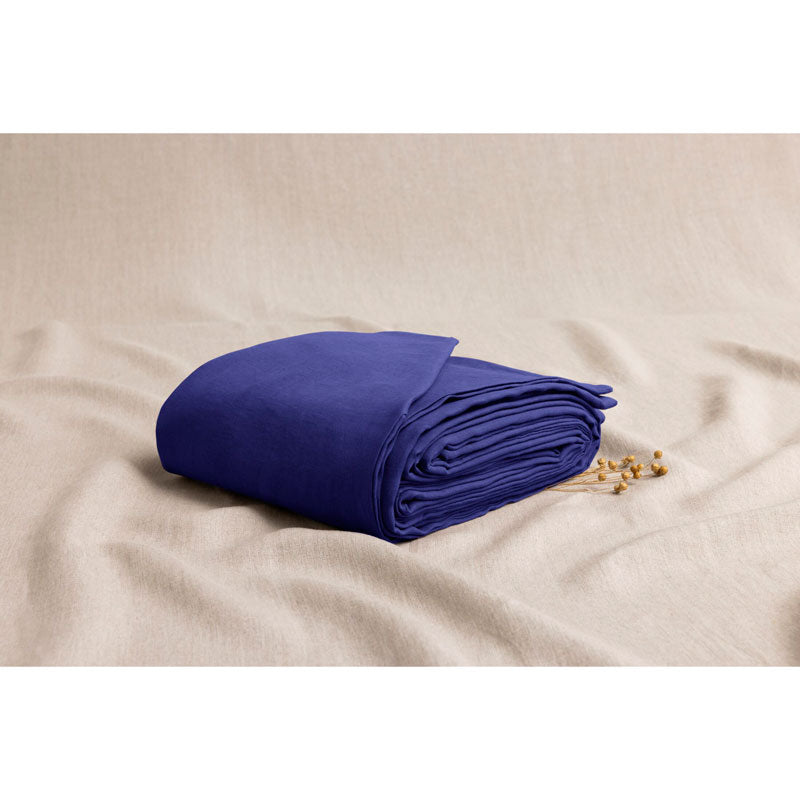 Pure Washed Linen Duvet Cover, Indigo