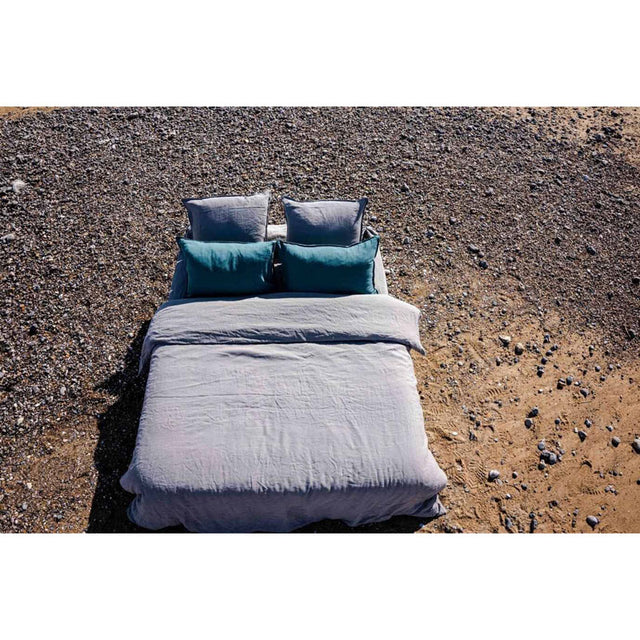 Pure Washed Linen Duvet Cover, Mist Grey