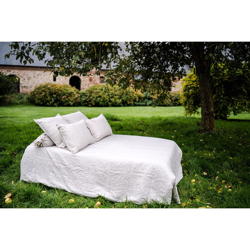 Pure Washed Linen Fitted Sheet, Natural