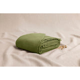 Pure Washed Linen Duvet Cover, Olive Green