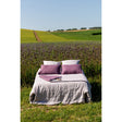 Pure Washed Linen Duvet Cover, Plum Stripe