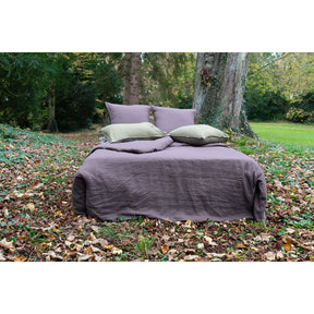 Pure Washed Linen Duvet Cover, Plum