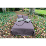 Pure Washed Linen Duvet Cover, Plum