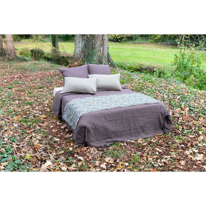 Pure Washed Linen Duvet Cover, Plum