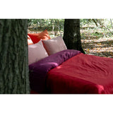 Pure Washed Linen Duvet Cover, Redcurrant