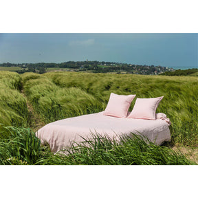 Pure Washed Linen Duvet Cover, Rose Petal