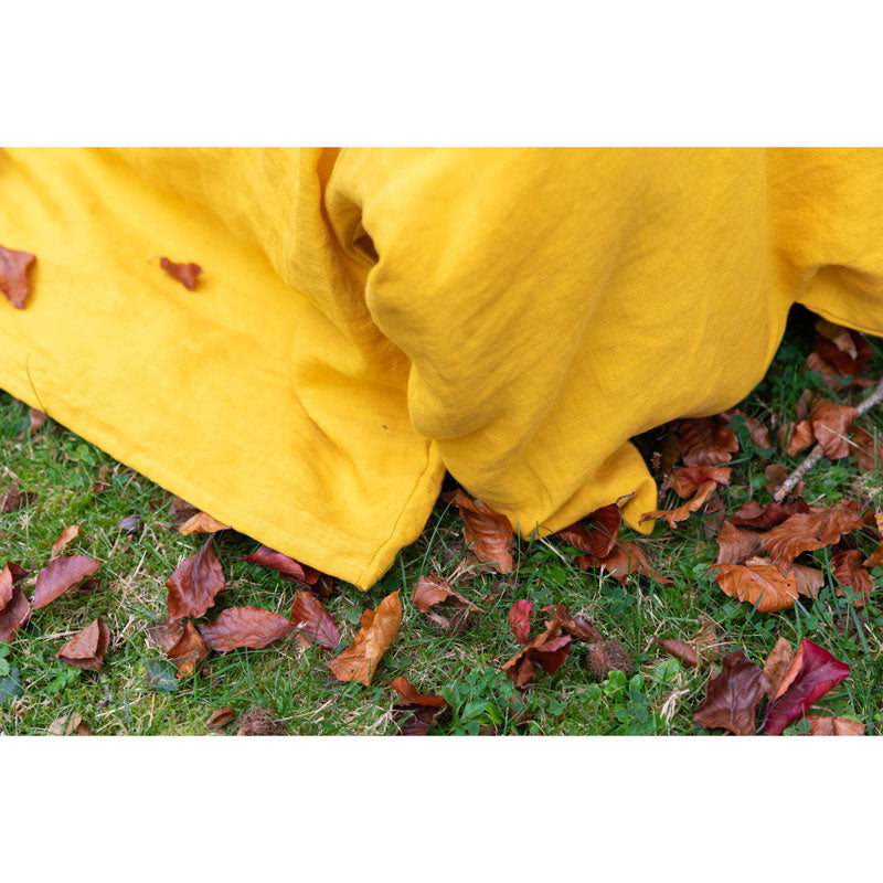 Pure Washed Linen Duvet Cover, Saffron