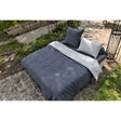 Pure Washed Linen Duvet Cover, Two-Tone Flint Grey