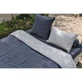 Pure Washed Linen Duvet Cover, Two-Tone Flint Grey