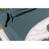 Pure Washed Linen Duvet Cover, Two-Tone Forest Green