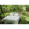 Pure Washed Linen Duvet Cover, Two-Tone Linden Green