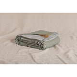 Pure Washed Linen Duvet Cover, Two-Tone Linden Green