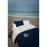 Pure Washed Linen Duvet Cover, Two-Tone Midnight Blue