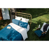 Pure Washed Linen Duvet Cover, Two-Tone Prussian Blue