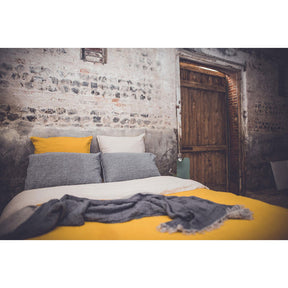 Pure Washed Linen Duvet Cover, Two-Tone Saffron