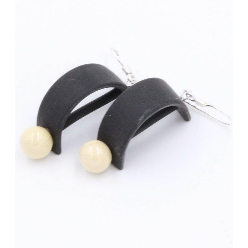 Alpha Drop Earrings, Ivory