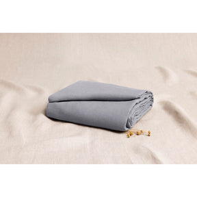 Pure Washed Linen Fitted Sheet, Ash Grey