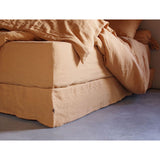 Pure Washed Linen Fitted Sheet, Honey