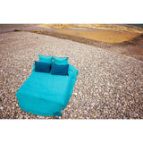Pure Washed Linen Fitted Sheet, Lagoon Blue