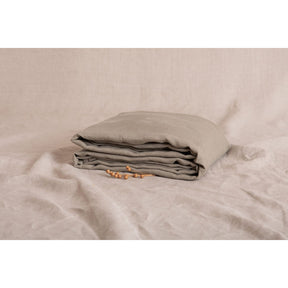 Pure Washed Linen Fitted Sheet, Laurel Green