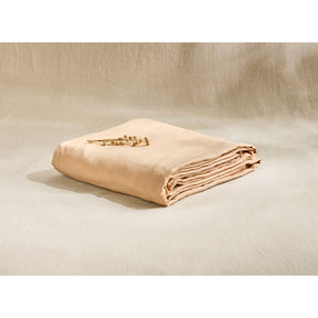 Pure Washed Linen Fitted Sheet, Peach