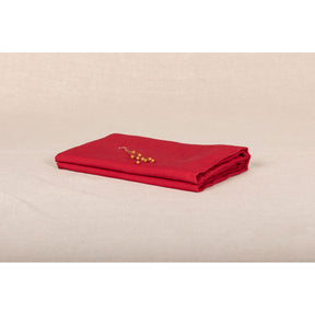 Pure Washed Linen Fitted Sheet, Redcurrant