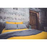 Pure Washed Linen Fitted Sheet, Saffron
