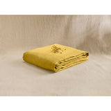 Pure Washed Linen Flat Sheet, Amber Yellow
