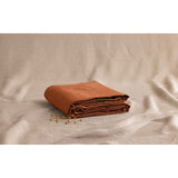 Pure Washed Linen Flat Sheet, Caramel