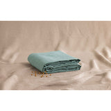 Pure Washed Linen Flat Sheet, Celadon Green