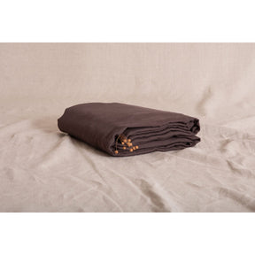 Pure Washed Linen Flat Sheet, Chestnut