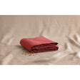 Pure Washed Linen Flat Sheet, Fig Red