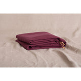 Pure Washed Linen Flat Sheet, Garnet Red