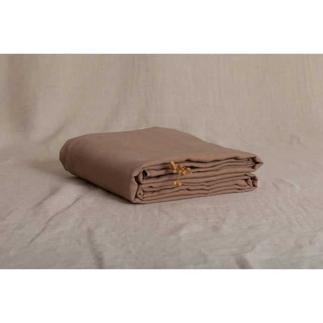 Pure Washed Linen Flat Sheet, Hazelnut