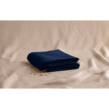 Pure Washed Linen Flat Sheet, Midnight Blue