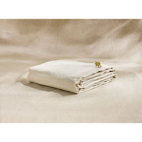 Pure Washed Linen Flat Sheet, Natural Stripe