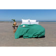 Pure Washed Linen Flat Sheet, Pea Green