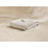 Pure Washed Linen Flat Sheet, Plum Stripe