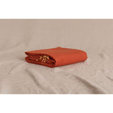 Pure Washed Linen Flat Sheet, Terracotta Tile