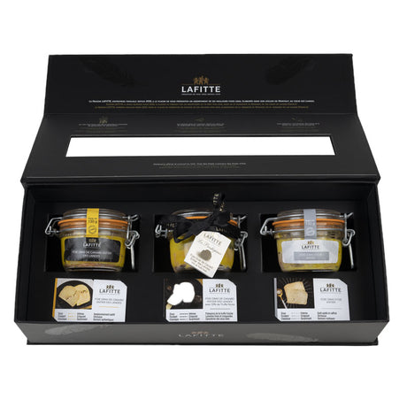 Featuring a selection of our finest 130g Jar Foie Gras recipes, this curated tasting set is designed for Foie Gras enthusiasts and connoisseurs alike who are seeking a unique sensory experience