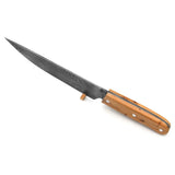 Laguiole Kitchen Knife with Juniper Handle and Damascus Steel Blade