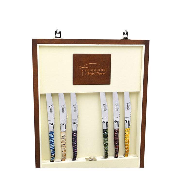 Laguiole Cutlery Canteen 24 Pieces Mammoth Molar, Prestige Collection