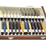 Laguiole Cutlery Canteen 24 Pieces Mammoth Molar, Prestige Collection