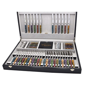 Laguiole Cutlery Canteen 48 Pieces Mammoth Molar, Prestige Collection