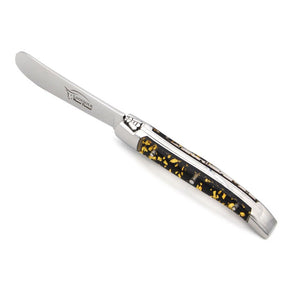 Laguiole Butter Knife Gold Leaf inclusion Handle